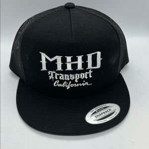 MHD THE CLASSIC YUPOONG SNAPBACK HAT - BLACK WITH WHITE